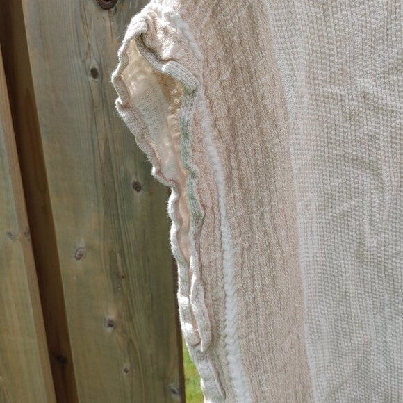 ROOTS CANADA Summer Wrap Beach Coverup Size Large Oatmeal White - Picture 3 of 4